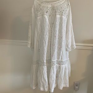 NWT free people : white embroidered dress